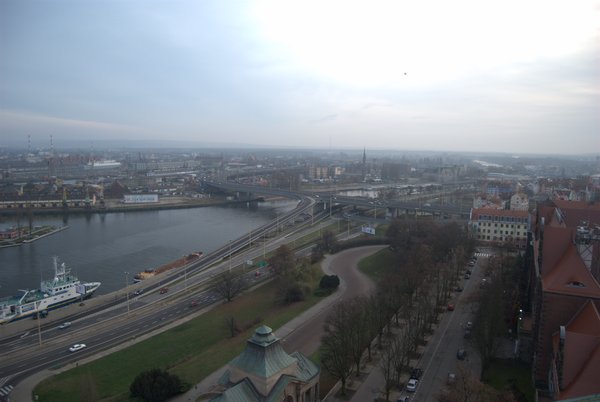 Widok z wieży Muzeum Narodowego w Szczecinie
